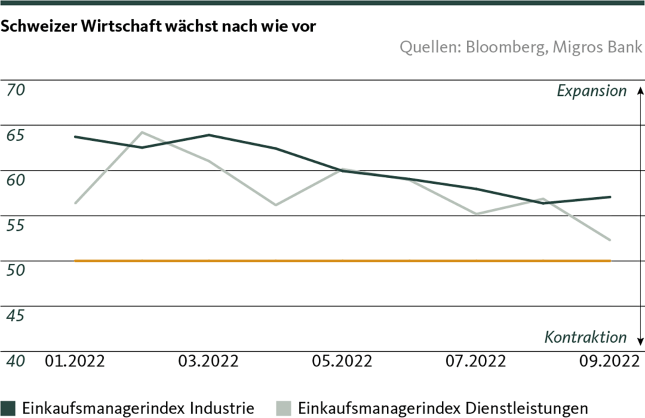 Schweizer Wirtschaft wächst nach wie vor