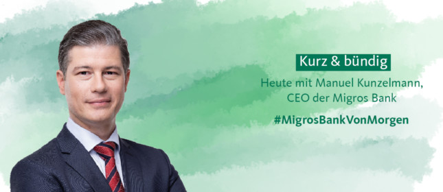 Portraitbild Manuel Kunzelmann CEO der Migros Bank